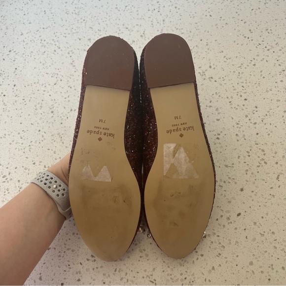 Kate Spade - Cherry red glitter ballet flats - Picture 6 of 11